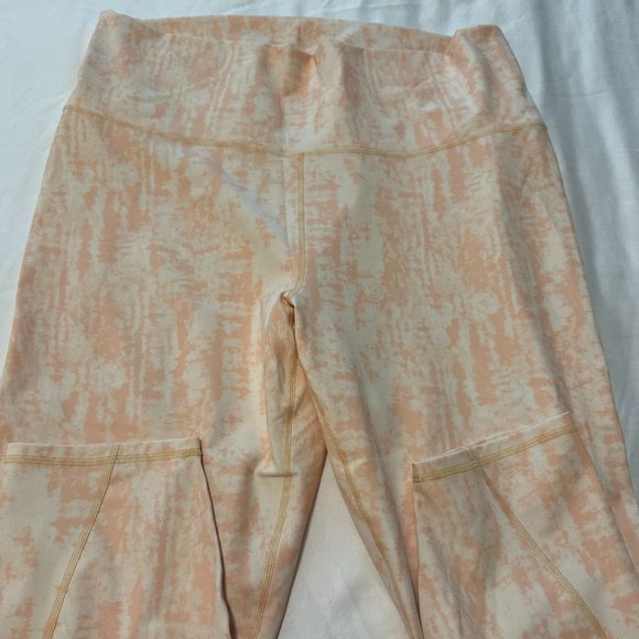 Fabletics PureLuxe Leggings - Orange & White - Size 3X - Picture 1 of 4